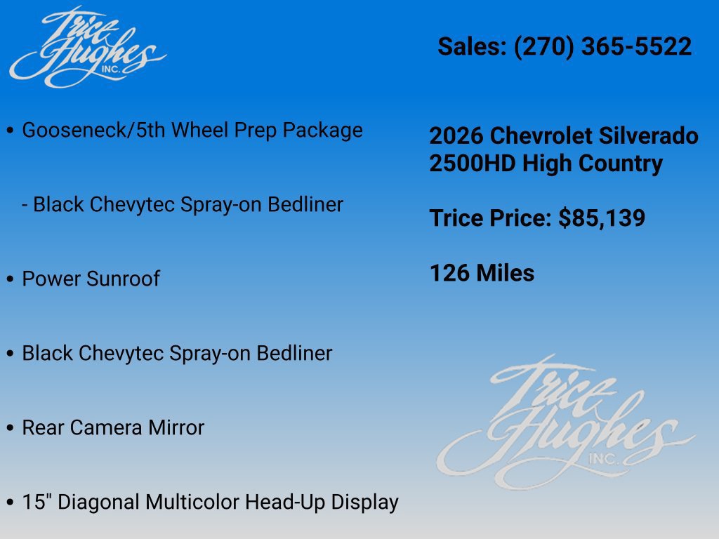 New 2026 Chevrolet Silverado 2500 High Country w/ High Country Premium Package AWD/4WD image 15