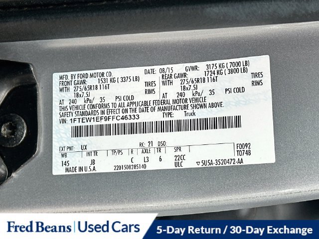 Used 2015 Ford F150 XLT w/ Equipment Group 302A Luxury AWD/4WD image 26