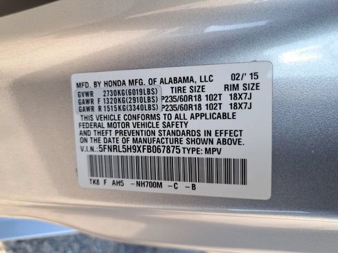 Used 2015 Honda Odyssey Touring image 15