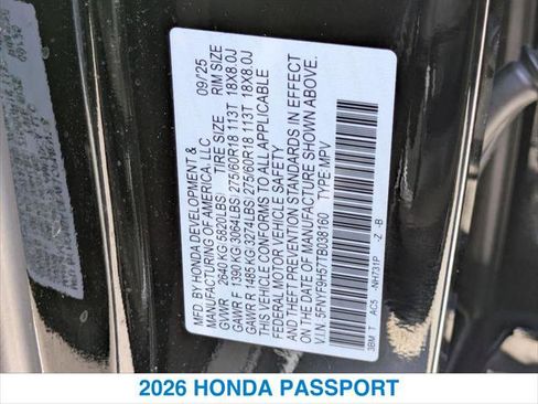 Certified 2026 Honda Passport TrailSport image 26