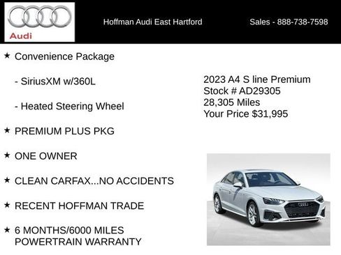 Used 2023 Audi A4 2.0T Premium w/ Convenience Package AWD/4WD image 12