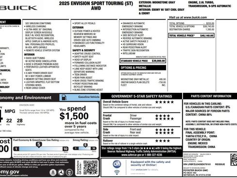 Used 2025 Buick Envision Sport Touring AWD/4WD image 7