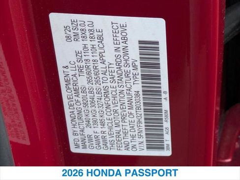 New 2026 Honda Passport RTL image 26