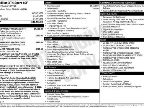 Certified 2022 Cadillac XT4 Sport w/ Enhanced Visibility Package image 34