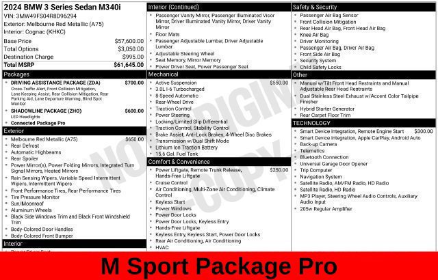 Used 2024 BMW M340i w/ Driving Assistance Package RWD image 23