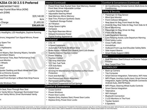 Certified 2025 MAZDA CX-30 AWD 2.5 S w/ Preferred Package image 25