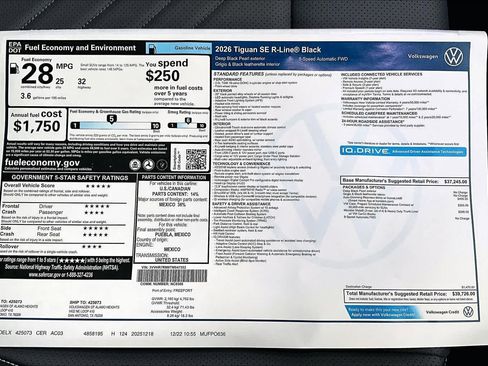 New 2026 Volkswagen Tiguan SE R-Line image 19