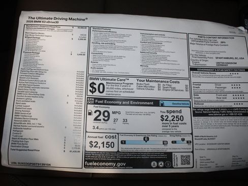 Used 2026 BMW X3 xDrive30 image 24