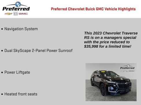 Used 2023 Chevrolet Traverse RS w/ LPO, Floor Liner Package AWD/4WD image 2