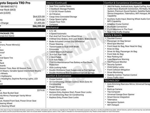 Used 2021 Toyota Sequoia TRD Pro AWD/4WD image 62