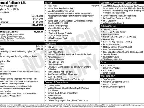 Used 2022 Hyundai Palisade SEL w/ Convenience Package FWD image 2