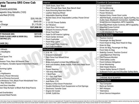 Used 2020 Toyota Tacoma SR5 w/ Blackout Package AWD/4WD image 2