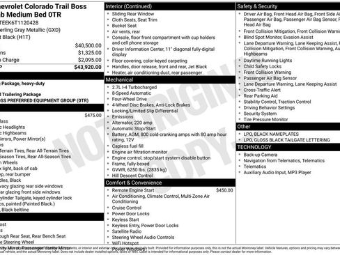New 2026 Chevrolet Colorado Trail Boss AWD/4WD image 26