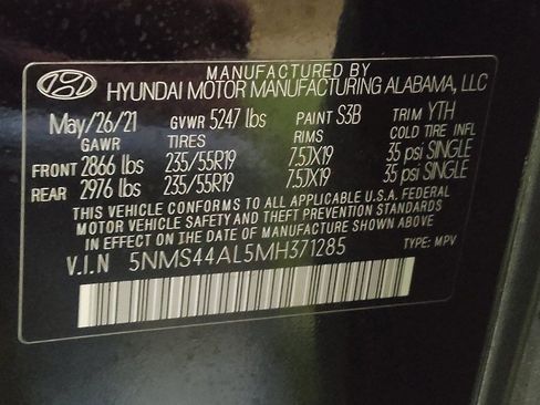 Used 2021 Hyundai Santa Fe Limited w/ Cargo Package image 33