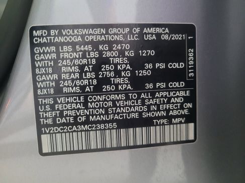 Used 2021 Volkswagen Atlas Cross Sport SE FWD image 33