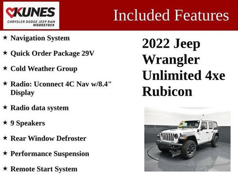Used 2022 Jeep Wrangler Unlimited Rubicon 4xe w/ Cold Weather Group AWD/4WD image 3