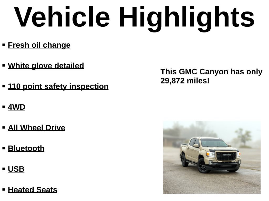 Used 2022 GMC Canyon Elevation w/ Elevation Premium Package AWD/4WD image 29