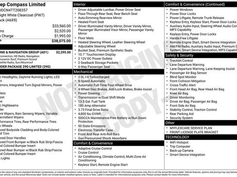 New 2026 Jeep Compass Limited w/ Sun, Sound & Navigation Group image 27