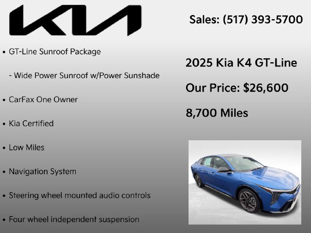 Used 2025 Kia K4 GT-Line w/ GT-Line Sunroof Package FWD image 7