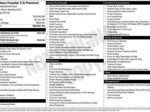 Used 2014 Subaru Forester 2.5i Premium w/ Popular Package #2 image 2