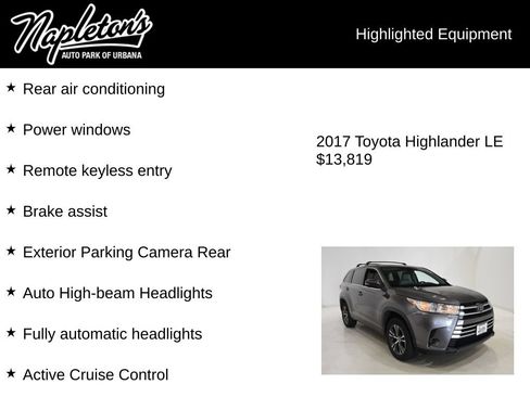 Used 2017 Toyota Highlander LE FWD image 15