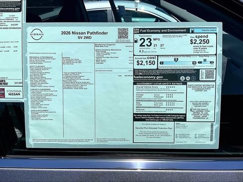 New 2026 Nissan Pathfinder SV w/ Cargo Package FWD image 12