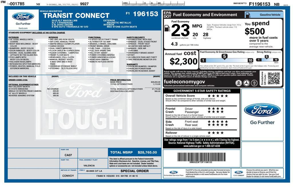 Used 2015 Ford Transit Connect XLT FWD image 47
