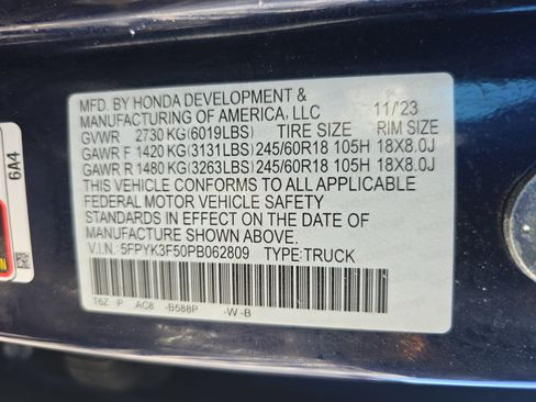Used 2023 Honda Ridgeline RTL image 34