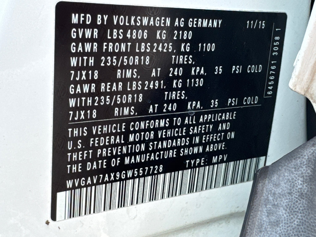 Used 2016 Volkswagen Tiguan SE FWD image 33