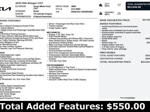 Used 2019 Kia Stinger GT2 image 3