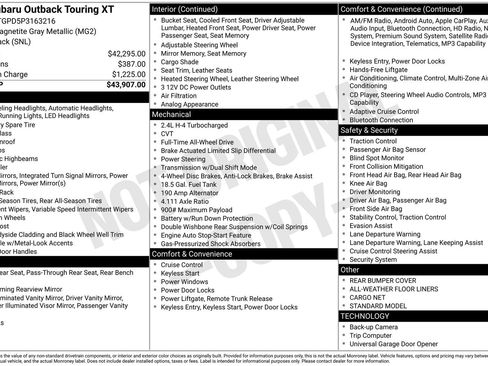 Used 2023 Subaru Outback Touring XT AWD/4WD image 16