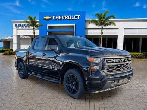 New 2026 Chevrolet Silverado 1500 Custom w/ Turbomax Blackout Package RWD image 1