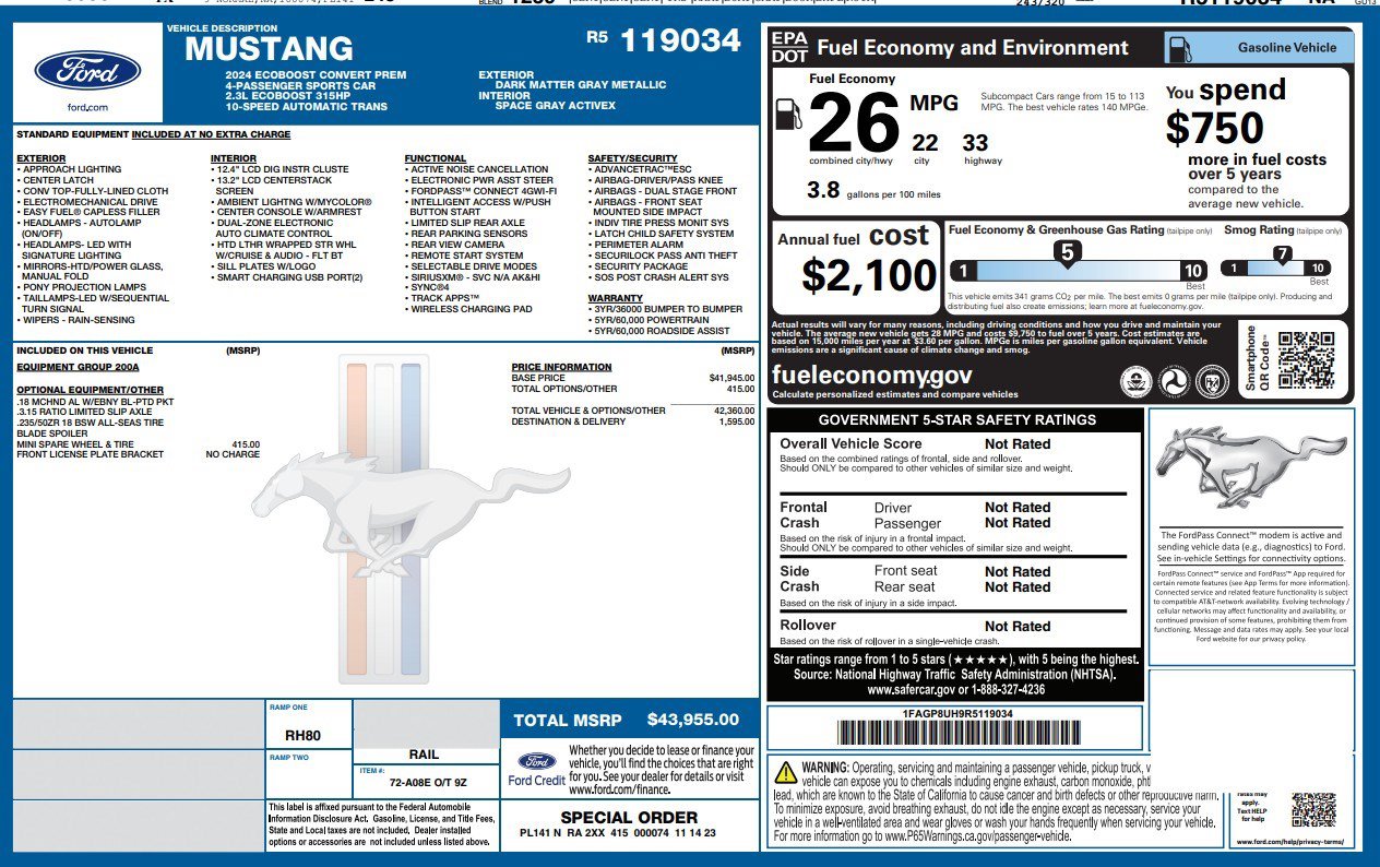 Used 2024 Ford Mustang Premium RWD image 6