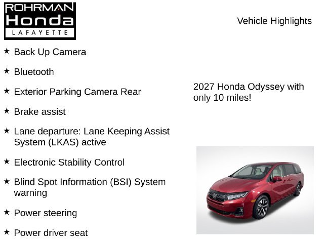 New 2027 Honda Odyssey EX-L image 7