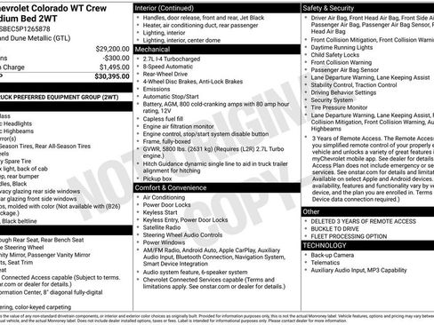 Used 2023 Chevrolet Colorado W/T RWD image 3