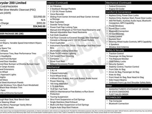 Used 2015 Chrysler 200 Limited image 19