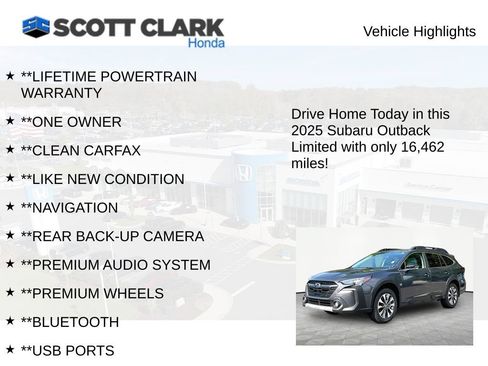 Used 2025 Subaru Outback Limited w/ Popular Package #2 AWD/4WD image 11
