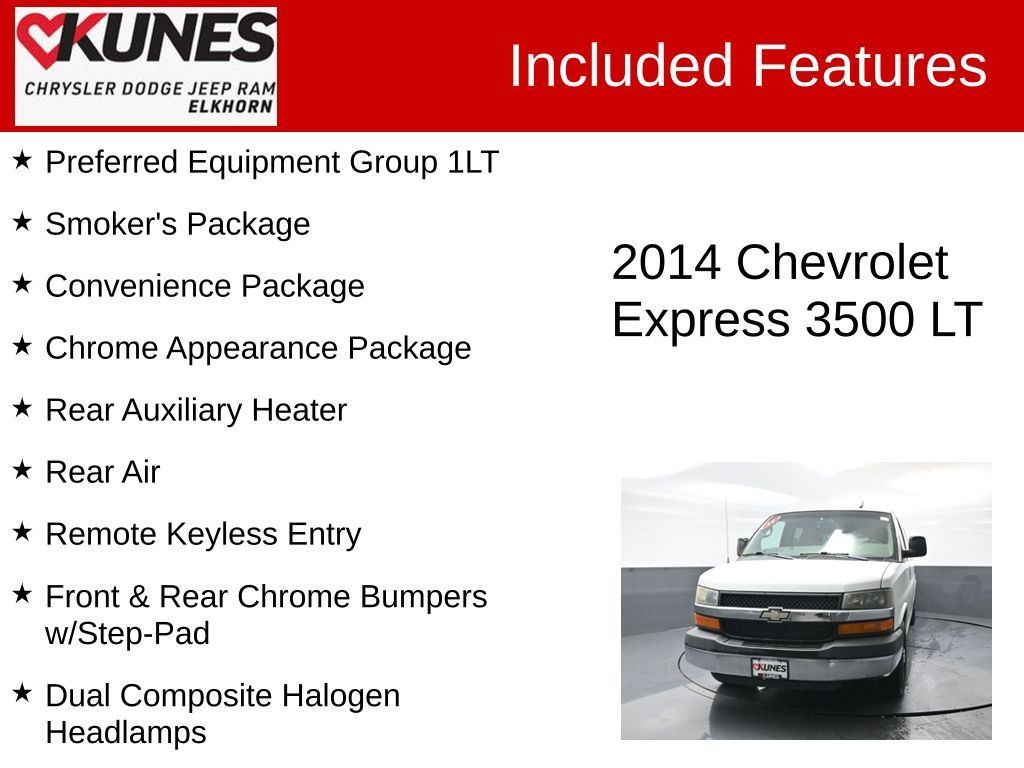 Used 2014 Chevrolet Express 3500 LT w/ LT Preferred Equipment Group RWD image 3