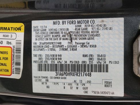 Used 2015 Ford Fusion SE w/ Equipment Group 202A FWD image 33