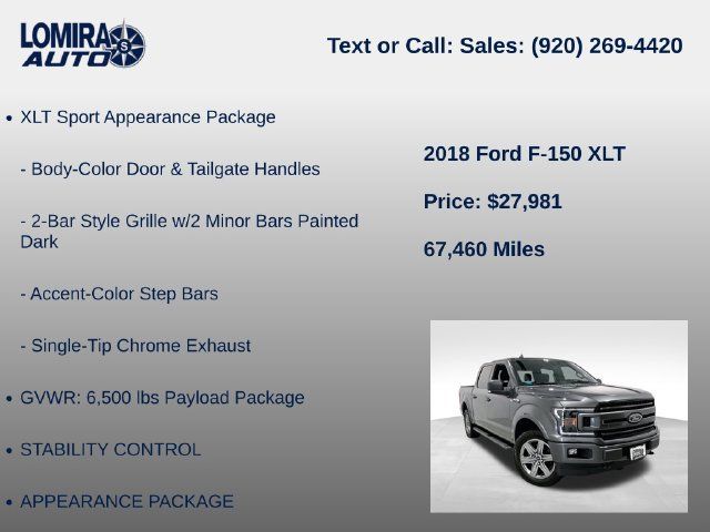 Used 2018 Ford F150 XLT w/ Equipment Group 302A Luxury AWD/4WD image 27