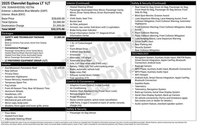 Certified 2025 Chevrolet Equinox LT w/ Safety and Technology Package FWD image 24