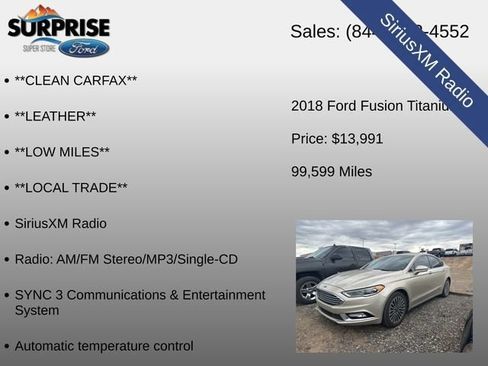 Used 2018 Ford Fusion Titanium AWD/4WD image 7