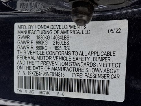Certified 2022 Honda Insight Touring image 32