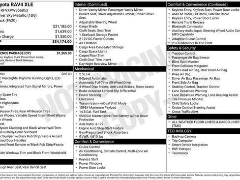 Used 2023 Toyota RAV4 XLE w/ Convenience Package AWD/4WD image 4