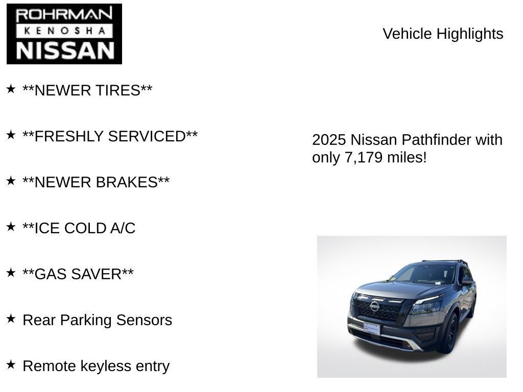 Certified 2025 Nissan Pathfinder Rock Creek AWD/4WD image 7
