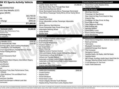 Used 2022 BMW X5 xDrive45e w/ M Sport Package AWD/4WD image 46