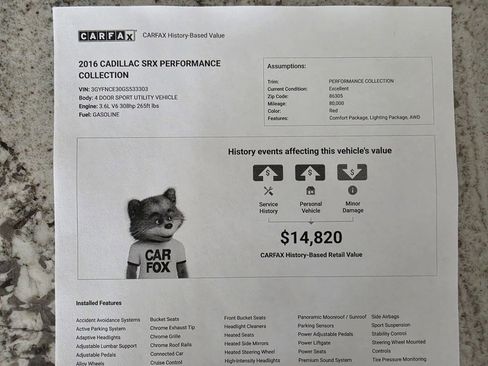 Used 2016 Cadillac SRX Performance w/ Driver Awareness Package image 10