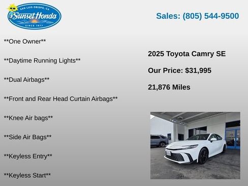 Used 2025 Toyota Camry SE FWD image 6