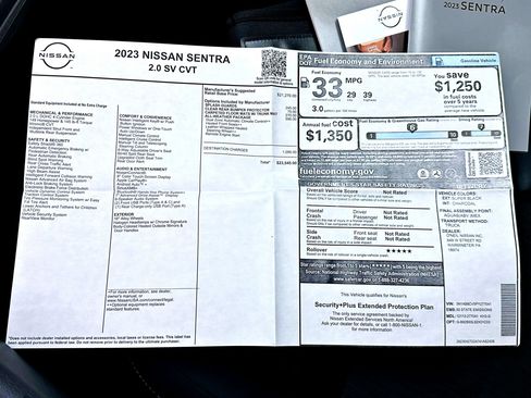 Used 2023 Nissan Sentra SV w/ All-Weather Package FWD image 38