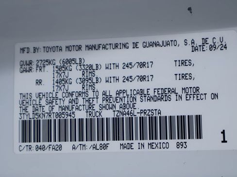 Certified 2024 Toyota Tacoma SR image 29